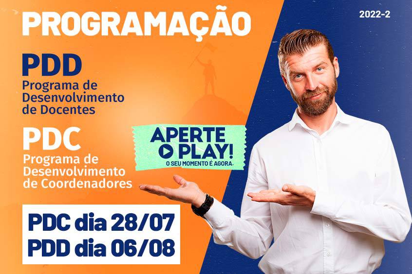 No momento, você está visualizando Confira a programação do PDC e PDD 2022-2